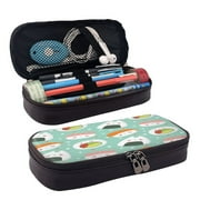 Balery Kawaii Sushi Waterproof Pencil Case,Pencil Pouch,School Pencil Bag,Portable Leather Pencil Case ,Travel Makeup Bag ,Large Capacity Toiletry Bag