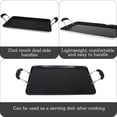 thumbnail image 2 of 19x12in Aluminum Black Ceramic Double Burner Griddle with Cool-Touch Handles, Nonstick Flat Grill Pan for Pancakes, Eggs, Bacon, and More, Black, 2 of 8