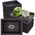 thumbnail image 1 of shiyou-15 PCS 6.5 Inch Plastic Bonsai Training Pots with Trays, Rectangular Plant Bonsai Tree Pot, Succulent Growing Seedling Pot, 1 of 4