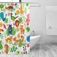 thumbnail image 2 of Coolnut Animal in Jungle Bath Shower Curtain Liners 72"x72", Polyester Waterproof Bath Curtains with Hooks for Bathroom Decoration, 2 of 5