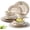Cappuccino, variant on Ceramic Dinnerware Sets, Embossed Elegant Stoneware Plates and Bowls Sets, Housewarming Wedding Gift | Dishwasher & Microwave Safe | Dishes Set Service for