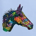 thumbnail image 2 of Colorful Neon Horse | Dean Russo Art Animal Lover Womens Long Sleeve T-Shirt, Light Blue, Large, 2 of 6