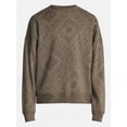 thumbnail image 5 of No Boundaries Crewneck Fleece Sweatshirt with Long Sleeves, Men's XS-4XLT, 5 of 5
