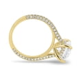 thumbnail image 5 of ESTE ORIGIN 2.50Ct Round Moissanite Cathedral Engagement Ring – Triple Pavé Band, Hidden Halo in 10K Yellow Gold for Women, 5 of 7
