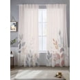 thumbnail image 3 of Spring Floral Semi Sheer Curtains 108 Inch Length 2 Panels Set, Colorful Watercolor Botanical Sheer Kitchen Curtain Privacy Voile Window Curtain for Living Room Bedroom Rod Pocket Drapes, 3 of 7
