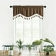 thumbnail image 5 of RKSTN blackout curtains Elegant Fringed Window Curtains --Patterned Rod Panels - Stylish Short Drapes For Home Decor, 5 of 8