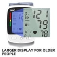 thumbnail image 3 of EHIG Wrist Blood Pressure Monitor,Voice Large LCD Display Adjustable Wrist Cuff 5.3-7.7 inch with 2 Users 180 Memory, 3 of 7
