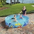 thumbnail image 1 of PVCS Piscine pour Enfants Pliable Bleu Mer Profond Ronde Épaissie Piscine Familiale, 1 of 6