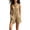 A374-Khaki, variant on Women's Casual Short Romper Stand Collar Sleeveless Half Button with Placket Casual Summer Daily Jumpsuit