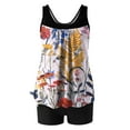thumbnail image 3 of TrendVibe365 Womens Swimsuits Tankini White 2 Piece Bathing Suits Boyfriend Shorts Tank Floral Swimwear Beachwear XL, 3 of 4