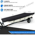 thumbnail image 4 of PET-U Waterproof Heavy Duty Trailerable Jon Boat Cover Replacement for Jon Boat 12ft-18ft Long and Beam Width up to 75inch, 4 of 6