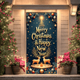 thumbnail image 3 of Festive Design Christmas Banner Holiday Decoration Reindeer Image New Year Celebration Happy Holidays for Indoor Decoration Party Celebration Family Gathering, 3 of 9