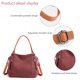 thumbnail image 3 of Hukapapa Bolso de tela simple, bolso de vela, bolso cruzado de gran capacidad para mujer, bolso de hombropúrpura, 3 of 5