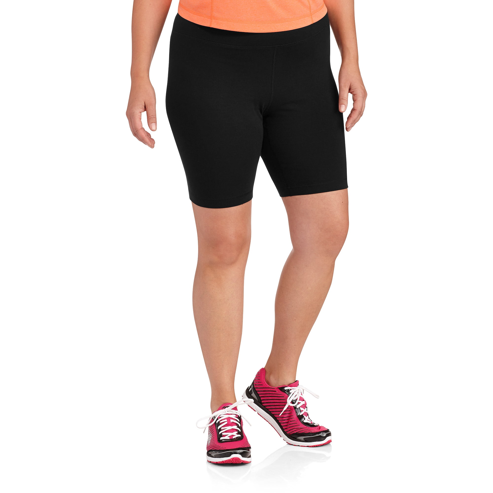 plus size black cycling shorts