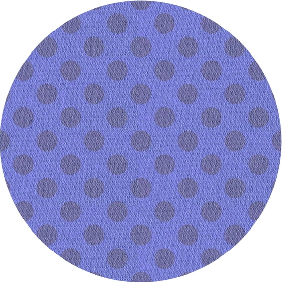 Ahgly Company Machine Washable Indoor Round Transitional Sky Blue Area Rugs, 8' Round