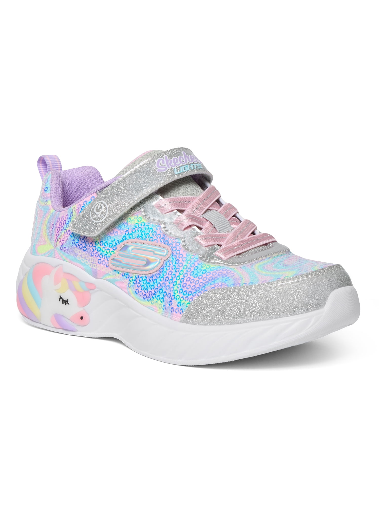 Skechers Kids Unicorn Dancer-Light Up Velcro Strap Sneakers