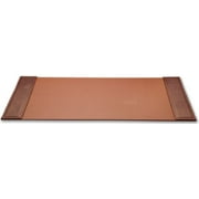 Dacasso Brown Crocodile Embossed Leather Desk Pad with Side-rails, 34 by 20 Inch