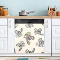 thumbnail image 4 of Magnetic Dishwasher Stickers Motocross Riding Dinosaur Kitchen Dishwasher Cover Sticker, Panel Decal Home Cabinet Appliances Stickers 20in W x 26in H Home Decor, 4 of 5