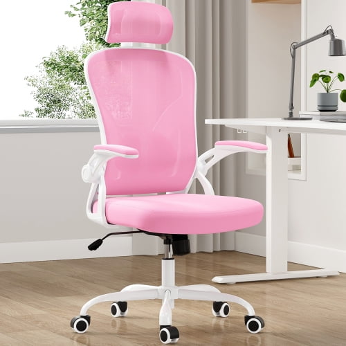 Silla de oficina ergonómica, silla de escritorio de oficina en casa con reposacabezas, silla de computadora de espalda alta con reposabrazos