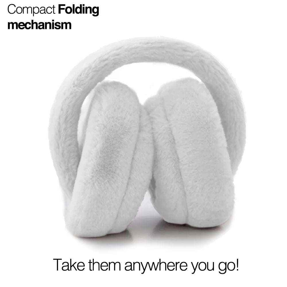 Acuvar Noise-Canceling Wireless Bluetooth 5.0 Headphone Earmuffs Rechargeable, White