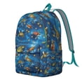 thumbnail image 4 of Abstract Nautical Sea Turtle Pattern Casual Daypack – Vintage Style Backpack with Oxford Durable Material, Large Capacity, and Anti-theft Features for School, Outdoor Activities, and Travel, 4 of 5