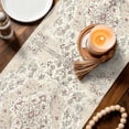 thumbnail image 4 of Table Runner - 120 Inch Long, Beige Boho Kitchen Dining Table Runner Dresser Scarves, Middle Century Ethnic Vintage Abstract Farmhouse Decor for Coffee Tables Wedding Party Banquet, 4 of 8