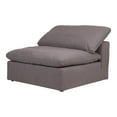 thumbnail image 4 of Armless Accent Chair - Modern Living Room Seating - Light Grey Fabric Chair, 4 of 9