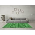 thumbnail image 3 of Ahgly Company Indoor Square Abstract Emerald Green Modern Area Rugs, 3' Square, 3 of 4