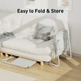 thumbnail image 3 of CHITOOMA TV Tray with Cup Holders, Portable C-Shaped Side Dinner Tray Table, Adjustable 6 Heights & 3 Tilt Angle for Living Room, Bedroom, White, 3 of 9