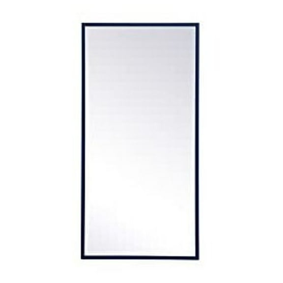 Metal frame rectangle mirror 14x28 inch in blue