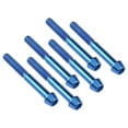 thumbnail image 4 of Wanyifa Titanium Ti M6 x 50 55 60 65mm Allen Hex Screw Socket Cap Tapered Bolt,M6X50mm,Blue,6 Pcs, 4 of 5