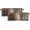 Brown Grey, variant on Beige Grey Kitchen Curtains Abstract Art Valances for Windows Blackout Window Treatment Valances Rod Pocket Curtain Valance for Bathroom Bedroom Living Room Cafe,52 X 18 Inch,2 Panel