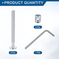 thumbnail image 3 of Uxcell 6 Paquete Tornillos para Marco de Cama, M6 x 70mm, Tuercas de Barril para Camas Literas, Tornillos de Muebles con Llave, Plata, 3 of 6