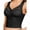 Black, variant on Women's Fitted Tank Tops with Built-In Bra Pad Posture Correcting V-Neck Sleeveless Slim Crop Cami Vests Casual Lingerie Tops Pink XL