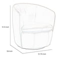 thumbnail image 5 of Benjara Niko Swivel Accent Chair, Round Barrel Design, Dark Blue Top Grain Leather, 5 of 5