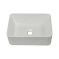 thumbnail image 6 of Logmey 16 in. x 12 in. Bathroom Vessel Sink Modern Rectangular Porcelain Ceramic Bowl Art Basin in White, 6 of 7