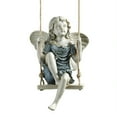 thumbnail image 2 of Design Toscano EU42046 Summertime Fairy on a Swing Hanging Statue, 11 Inch, Polyresin, Two Tone Stone, 2 of 2
