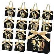 SKYSONIC Pcs Birthday Bags with Handles and Party Favor Bags Bulk for Birthday Wedding Anniversary Supplies Decorations, 5.51 2.36 4.72 Inches