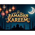 thumbnail image 3 of Ramadan Kareem Lanterns Stars Crescent Moon Theme Backdrop Banner for Ramadan Decorations Party Supplies Islamic Festival Celebration Photo Booth, 3 of 7