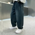 thumbnail image 5 of Boy's Baggy Hop Jeans Loose Fit Skateboard Denim Pants Streetwear Durable Quality Vintage Plain Pants Multiple Pockets for Boys, 5 of 5