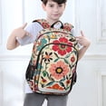 thumbnail image 6 of FORMRS Unisex School Backpack 17" Student Travel Bag with Laptop Compartment, Colorful Flowers, 6 of 7