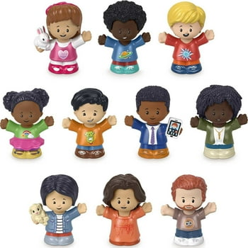 Fisher-Price Little People Neighborhood Figures 10-Piece Toddler Toy Set for Pretend Play