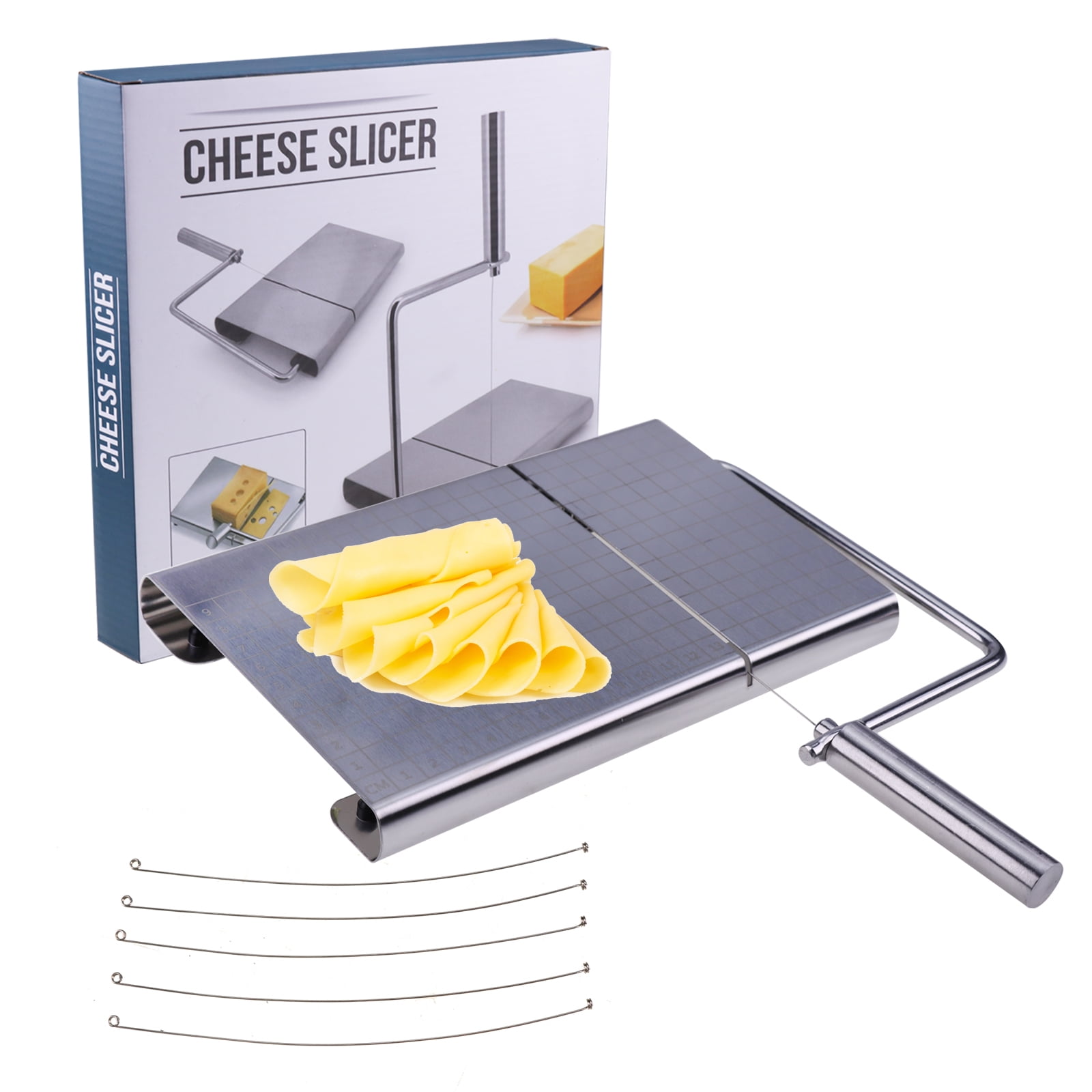 Hvacstar Cheese Slicer for Block Cheese, Adjustable Cheese Cutter Board