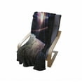 thumbnail image 4 of Galaxy Soft Flannel Fleece Blanket, Sunset in Outer Space Universe Saturn View from Planet Earth Atmosphere in Spaceship, Cozy Plush for Indoor and Outdoor Use, 70" x 90", Black Blue, by Ambesonne, 4 of 6