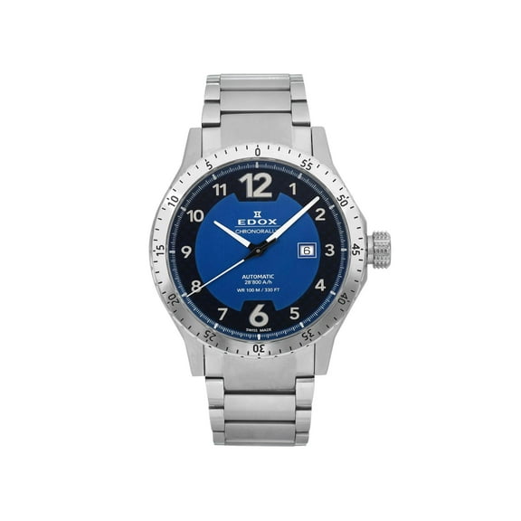 Edox Chronorally 1 Stainless Steel Blue Dial Automatic Men Watch 80094-3NM-BU1