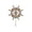 White, variant on Hampton Nautical Rustic Dark Blue and White Decorative Ship Wheel with Sailboat and Hook 8" - D