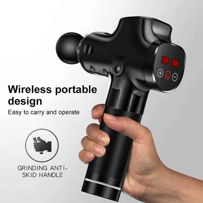 24V Electric Muscle Massager Deep Relaxation Therapy 20level Adjustment Portable Percussive