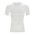 thumbnail image 4 of JIAHONG Mens Shapewear Compression Shirts Short Sleeve T-Shirt Athletic Compression Tops Workout Sports, White, 4 of 4
