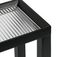 thumbnail image 6 of Kate and Laurel Keating Modern Rectangle Mango Wood End Table, 16 x 10 x 24, Clear Glass and Black, Decorative Contemporary Ribbed Glass Side Table for Bedroom Nightstand or Living Room Accent, 6 of 8