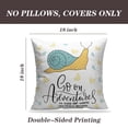 thumbnail image 2 of LALILO Throw Pillow Covers Go Cute Card With Snail And Lettering Cushion Cover 18" x 18", 2 Pack, 2 of 6